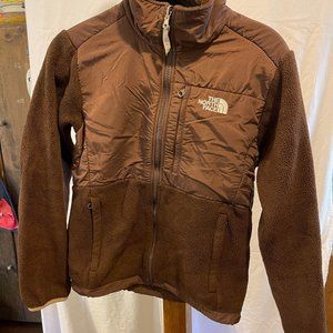 The North Face TNF Fleece Jacket Coat Brown Nice Condition Womens Small